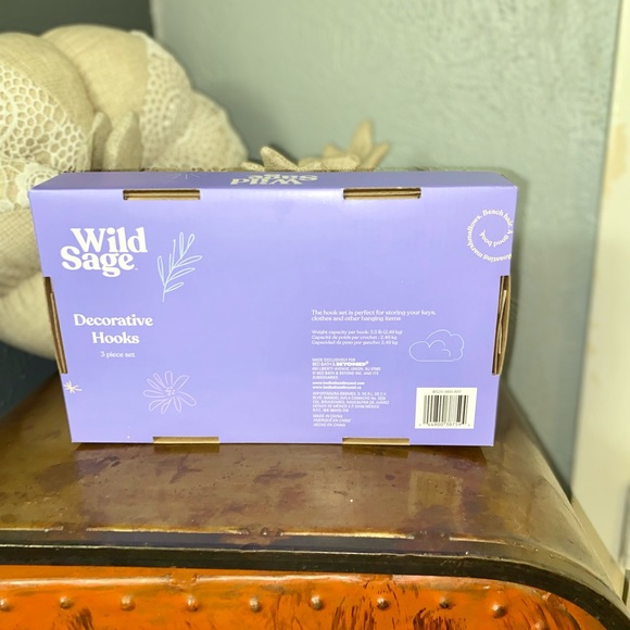 WILD SAGE 3 PIECE GEMSTONE DECORATIVE HOOKS - Picture 6 of 8